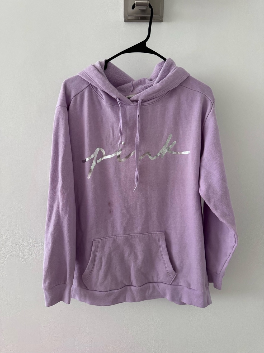 PINK Victoria's Secret Lavender Hoodie with Silver Script